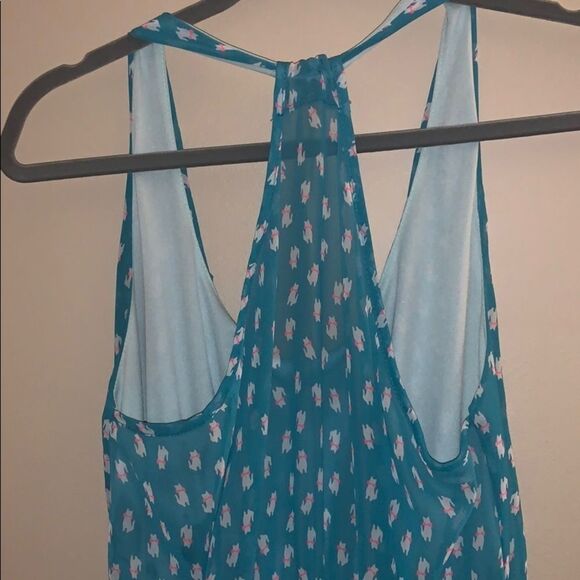 Peppermint Blue Cat Print Dress - Picture 5 of 5